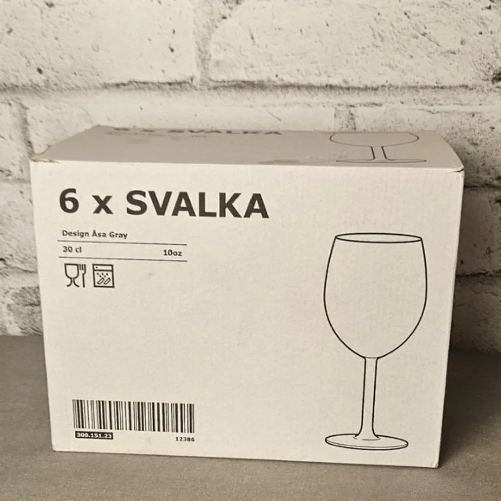 IKEA Savlka Wine Glass Set - 6 Pack - New Old Stock -CIB